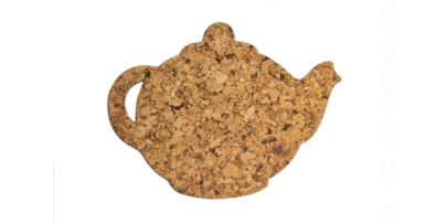 Sous-verre en liège décor bouilloire 24,5 x 19cm - lot de 4 pcs