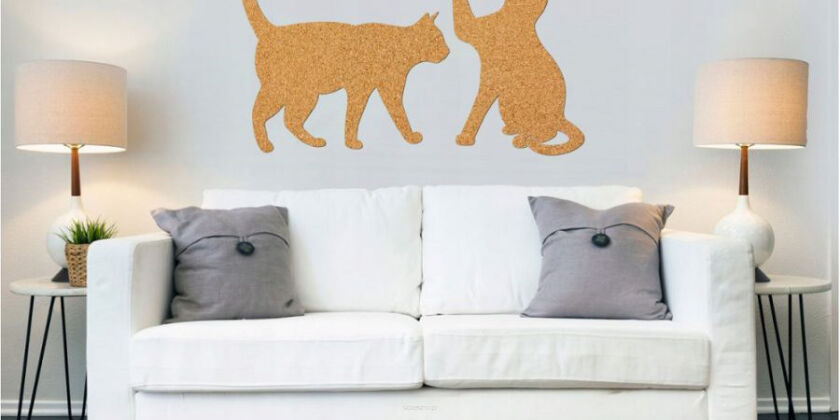Autocollant de liège chats